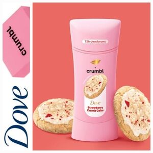 Dove Crumbl Deodorant Stick Crumbl Strawberry Crumb Cake Aluminum Free